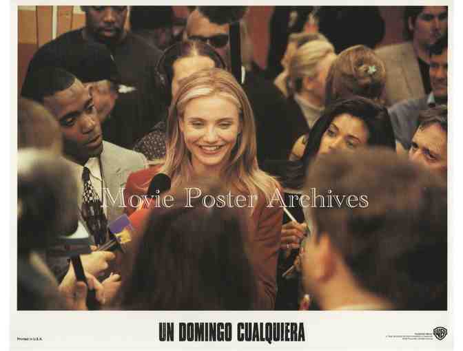 ANY GIVEN SUNDAY, 1999. Spanish lobby cards, Al Pacino, Cameron Diaz, Jim Brown