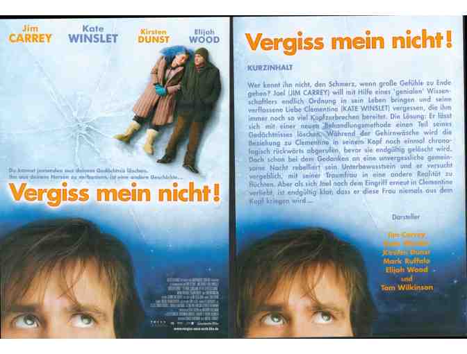 ETERNAL SUNSHINE OF THE SPOTLESS MIND, 2004, French lobby cards, Jim Carrey