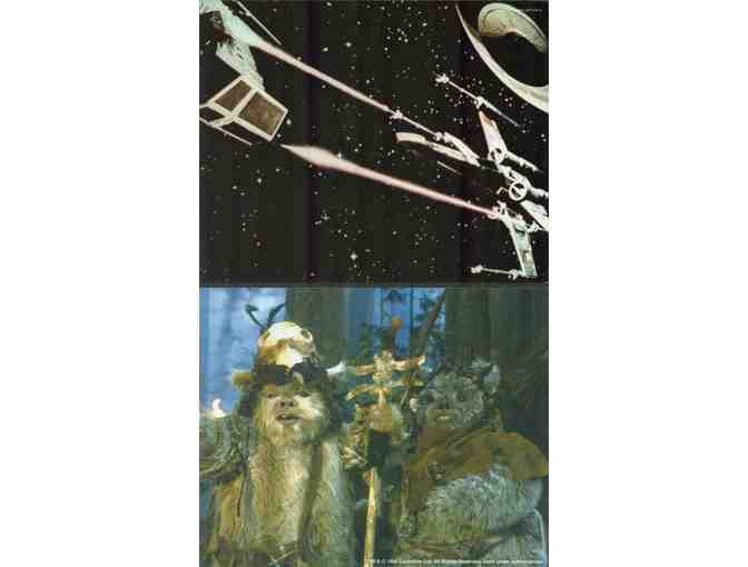 STAR WARS SAGA, 1977-1983, cards and photos, Harrison Ford, Carrie Fisher