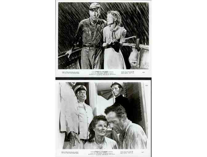 AFRICAN QUEEN, 1952, movie stills, Humphrey Bogart, Katharine Hepburn