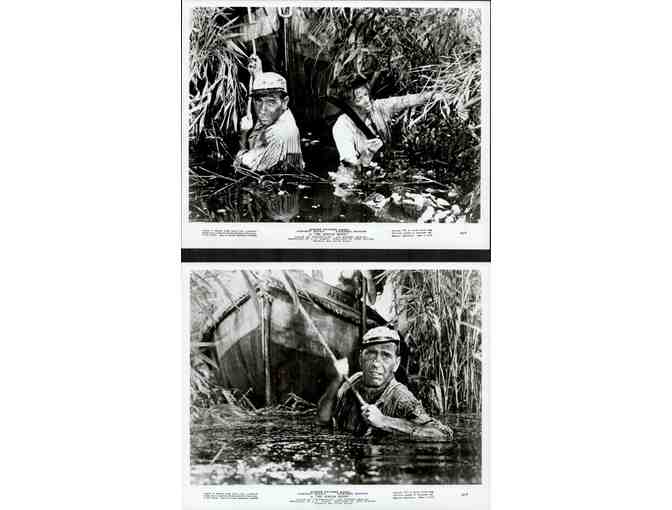 AFRICAN QUEEN, 1952, movie stills, Humphrey Bogart, Katharine Hepburn