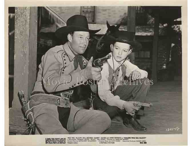 CALLING WILD BILL ELLIOTT, movie still set , Bill Elliot, Gabby Hayes,