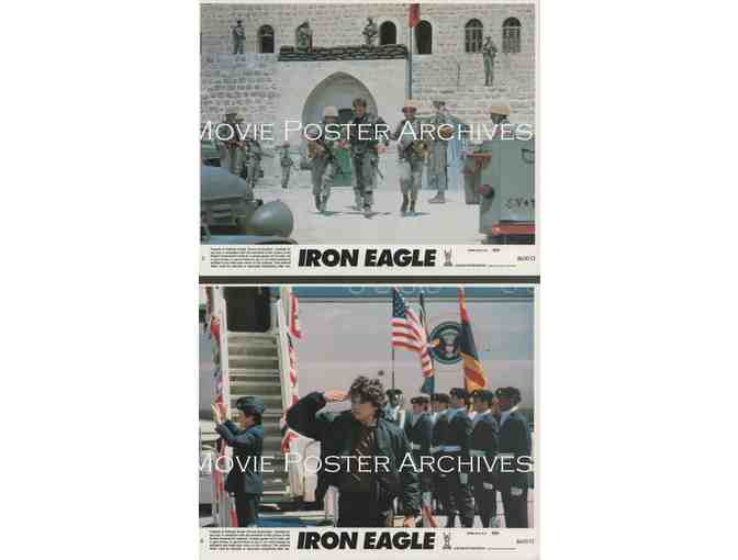 IRON EAGLE, 1986, mini lobby cards, Louis Gossett Jr, Jason Gedrick