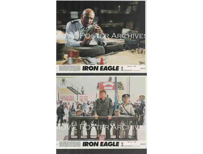 IRON EAGLE, 1986, mini lobby cards, Louis Gossett Jr, Jason Gedrick