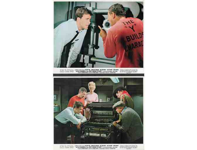 WHOS MINDING THE MINT, 1967, mini lobby cards, Walter Brennan