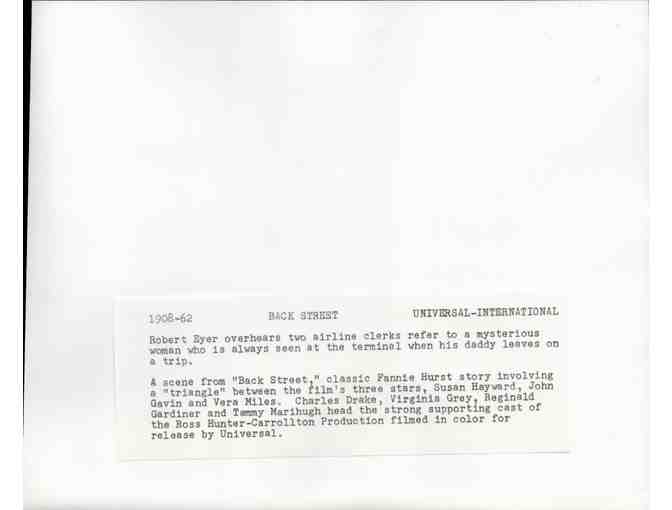 BACK STREET, 1961, movie stills, collectors lot, Susan Hayward, John Gavin