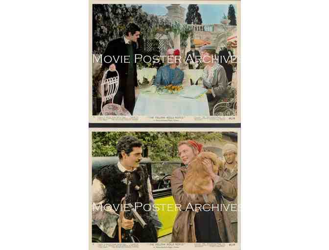 YELLOW ROLLS ROYCE, 1965, mini lobby cards, Ingrid Bergman, Rex Harrison