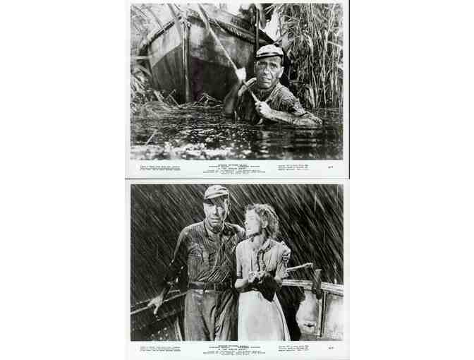 AFRICAN QUEEN, 1952, movie stills, Humphrey Bogart, Katharine Hepburn