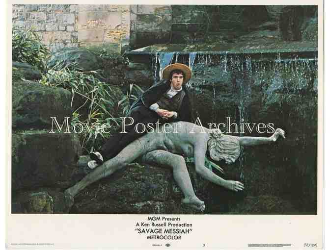 SAVAGE MESSIAH, 1972, lobby card set, Helen Mirren, Robert Lang