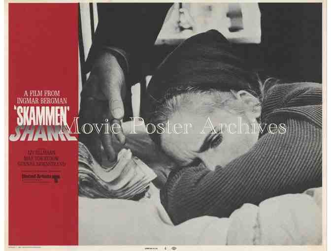 SHAME, 1969, lobby card set, Liv Ullmann, Max Von Sydow