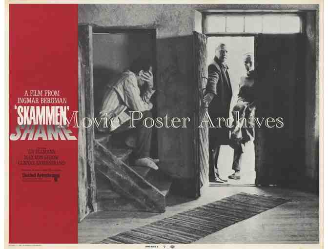 SHAME, 1969, lobby card set, Liv Ullmann, Max Von Sydow