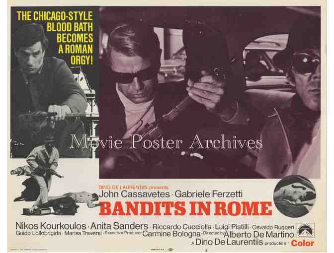 BANDITS IN ROME, 1969, lobby card set, John Cassavetes, Anita Sanders