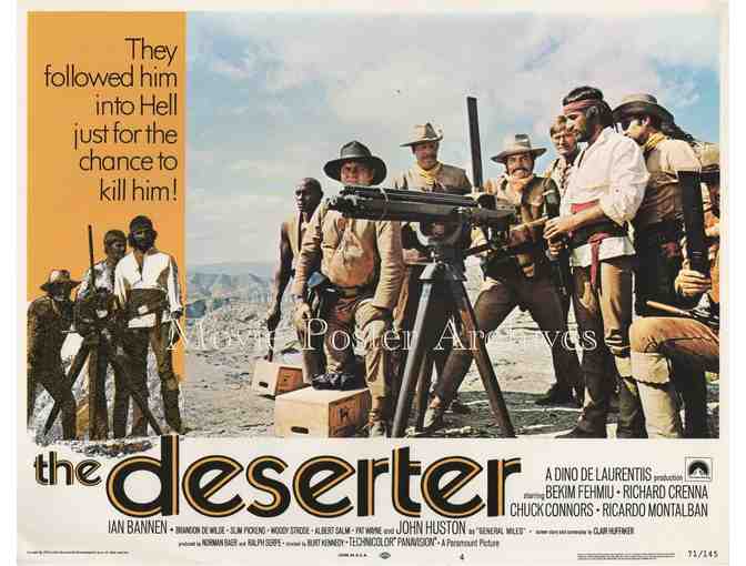 DESERTER, 1971, lobby card set, Chuck Connors, Ricardo Montalban