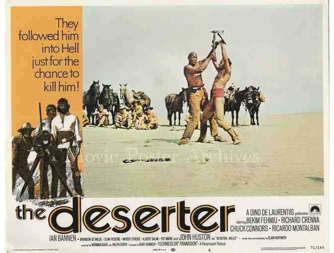 DESERTER, 1971, lobby card set, Chuck Connors, Ricardo Montalban