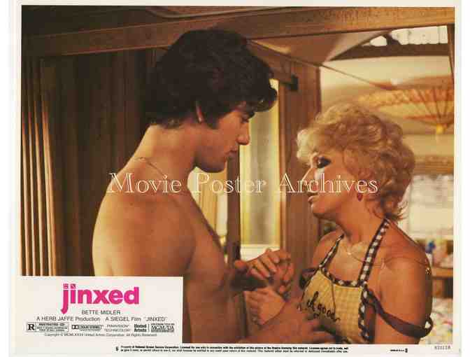 JINXED, 1982, lobby card set, Bette Midler, Ken Wahl