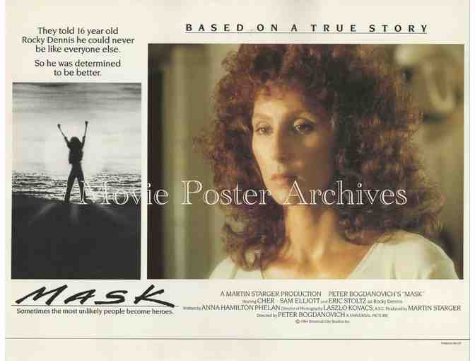 MASK, 1985, lobby card set, Sam Elliott, Cher, Eric Stoltz