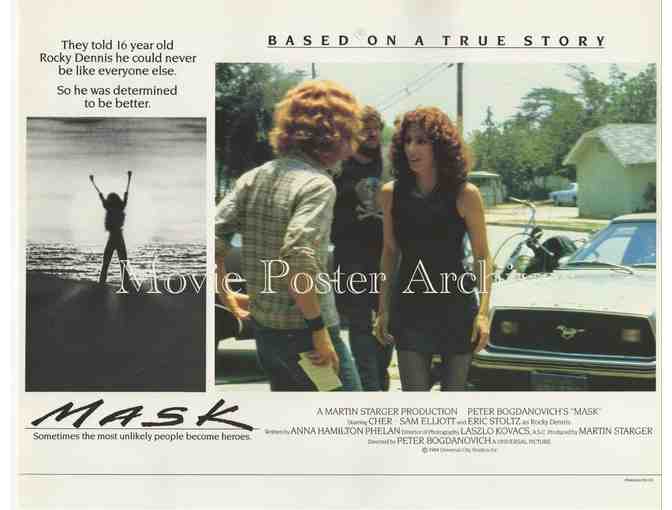 MASK, 1985, lobby card set, Sam Elliott, Cher, Eric Stoltz