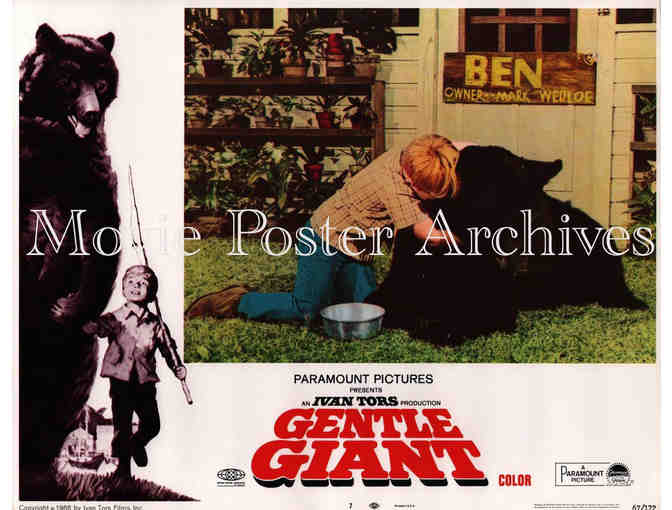 GENTLE GIANT, 1967, lobby card set, Dennis Weaver, Vera Miles, Clint Howard