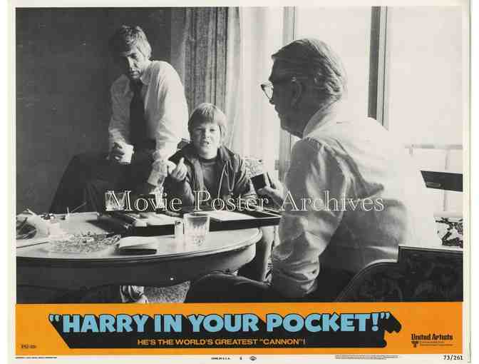 HARRY IN YOUR POCKET, 1973, lobby card set, James Coburn, Michael Sarrazin