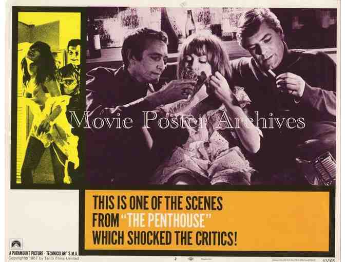 PENTHOUSE, 1967, lobby card set, Suzy Kendall, Terence Morgan