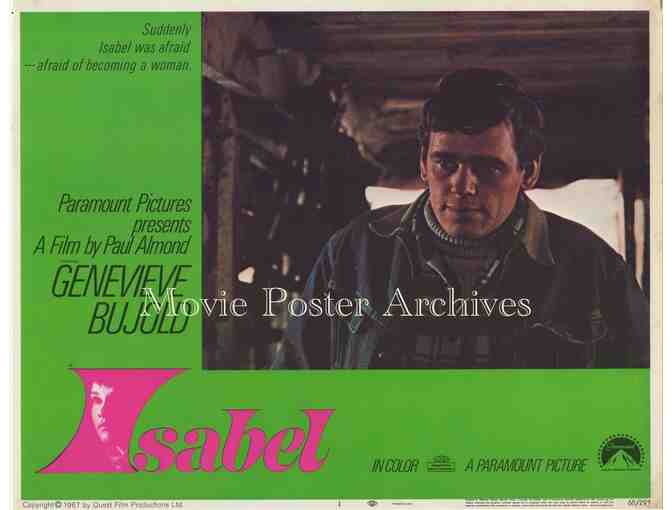 ISABEL, 1968. lobby card set, Genevieve Bujold, Al Waxman, supernatural horror