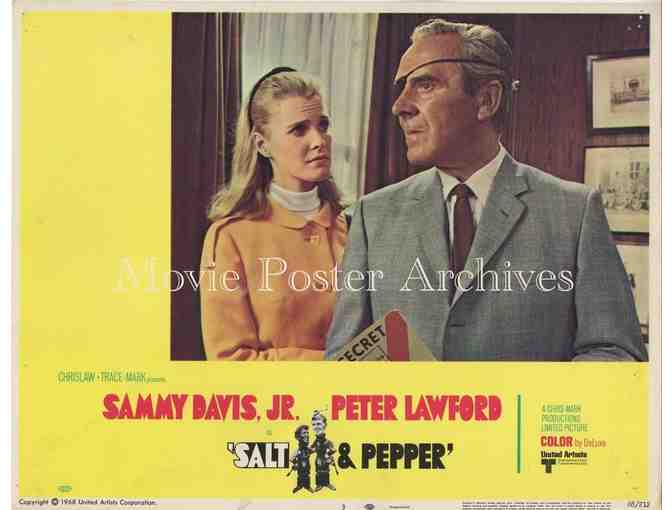 SALT & PEPPER, 1968, lobby card set, Sammy Davis Jr, Peter Lawford