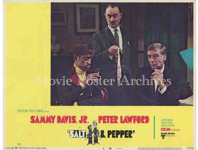 SALT & PEPPER, 1968, lobby card set, Sammy Davis Jr, Peter Lawford