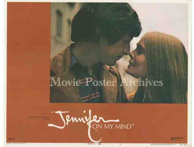 JENNIFER ON MY MIND, 1971, lobby card set, Michael Brandon, Robert De Niro