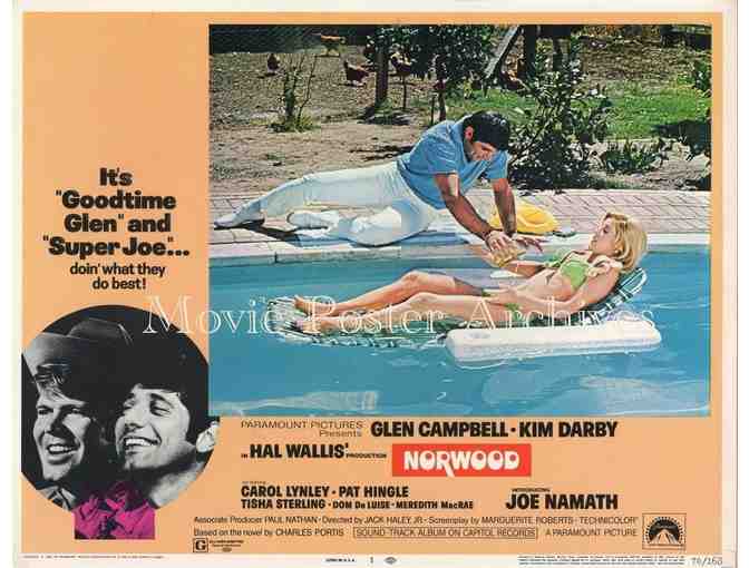 NORWOOD, 1970, lobby card set, Glen Campbell, Joe Namath, Dom De Luise