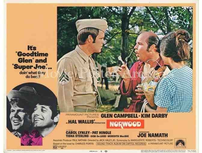 NORWOOD, 1970, lobby card set, Glen Campbell, Joe Namath, Dom De Luise