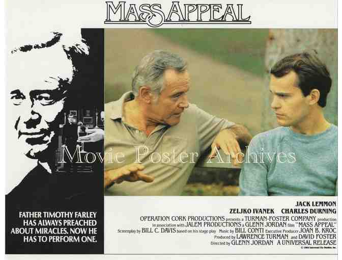 MASS APPEAL, 1984, lobby card set, Jack Lemmon, Charles Durning