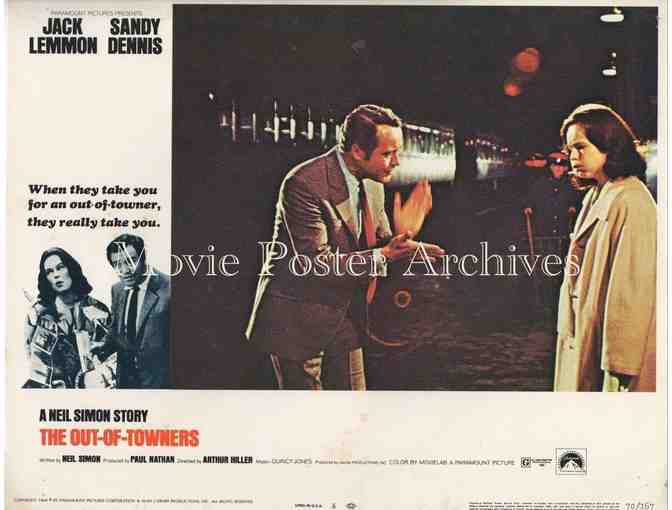 OUT-OF-TOWNERS, 1970, lobby card set, Jack Lemmon, Sandy Dennis