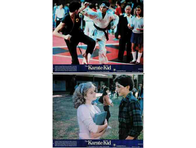 KARATE KID, 1984, mini lobby cards, Pat Morita, Ralph Macchio