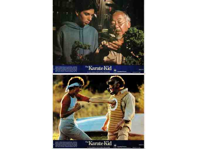 KARATE KID, 1984, mini lobby cards, Pat Morita, Ralph Macchio