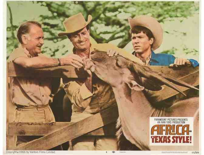 AFRICA -- TEXAS STYLE, 1967, lobby cards, Hugh O'Brian, John Mills