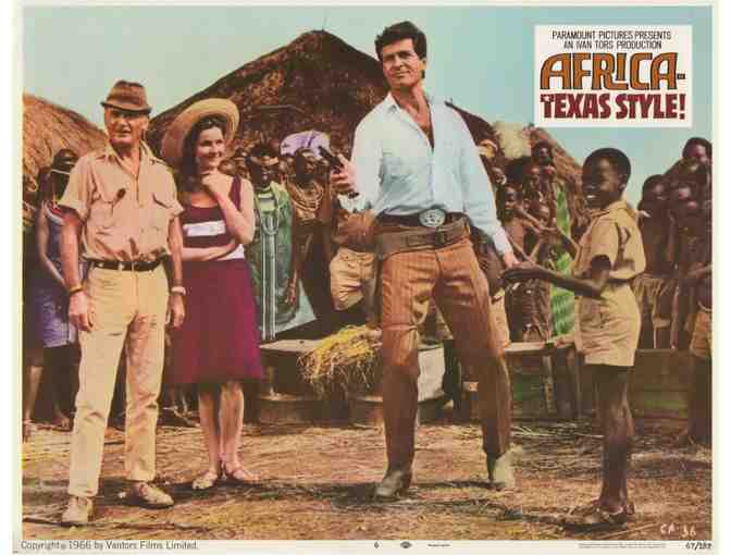 AFRICA -- TEXAS STYLE, 1967, lobby cards, Hugh O'Brian, John Mills