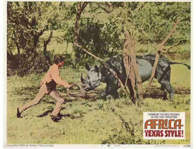 AFRICA -- TEXAS STYLE, 1967, lobby cards, Hugh O'Brian, John Mills