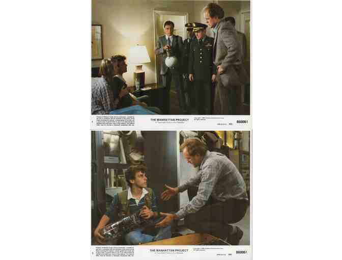 MANHATTAN PROJECT, 1986, mini lobby cards, John Lithgow, Cynthia Nixon