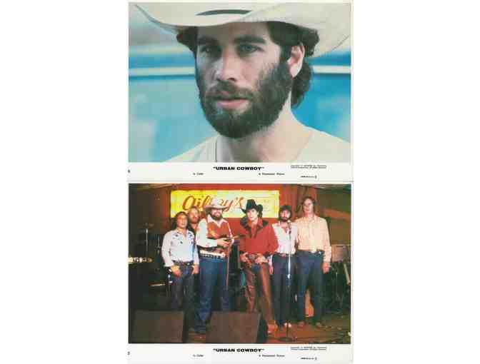 URBAN COWBOY, 1980, cards and stills, John Travolta, Debra Winger