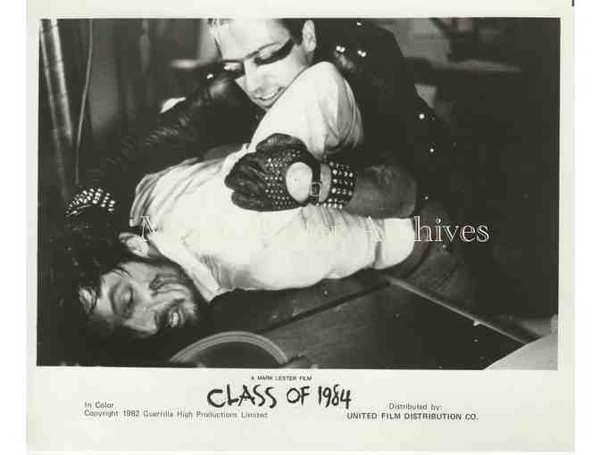 CLASS OF 84, 1982, movie still set, Michael J. Fox, Roddy McDowall,