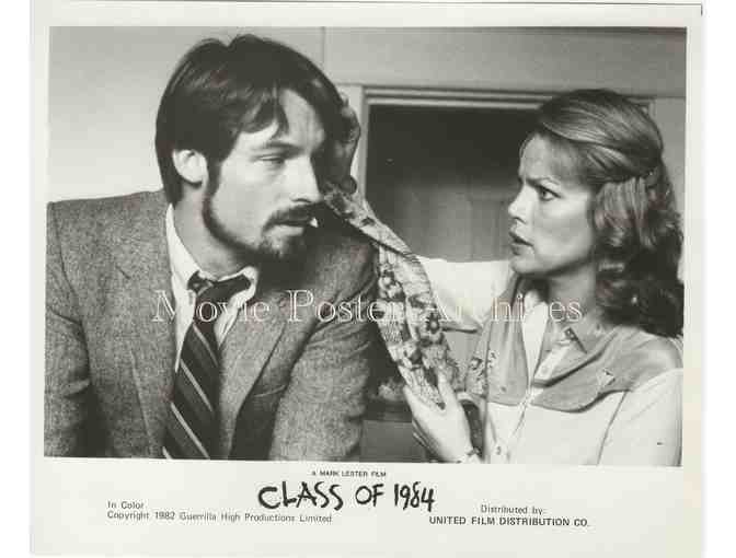 CLASS OF 84, 1982, movie still set, Michael J. Fox, Roddy McDowall,