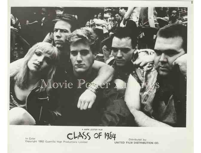 CLASS OF 84, 1982, movie still set, Michael J. Fox, Roddy McDowall,