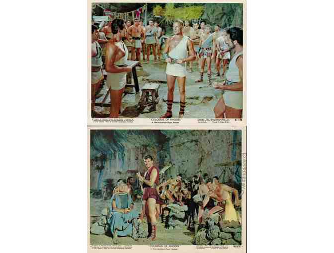 COLOSSUS OF RHODES, 1961, mini lobby cards, Rory Calhoun, Lea Massari