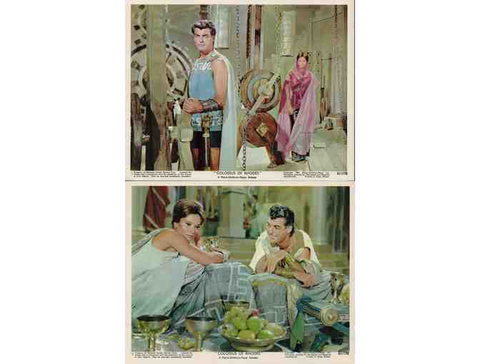 COLOSSUS OF RHODES, 1961, mini lobby cards, Rory Calhoun, Lea Massari