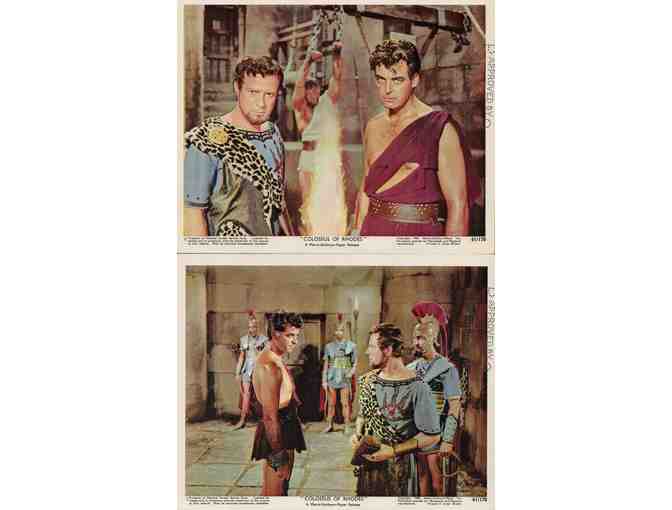 COLOSSUS OF RHODES, 1961, mini lobby cards, Rory Calhoun, Lea Massari