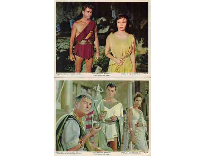 COLOSSUS OF RHODES, 1961, mini lobby cards, Rory Calhoun, Lea Massari