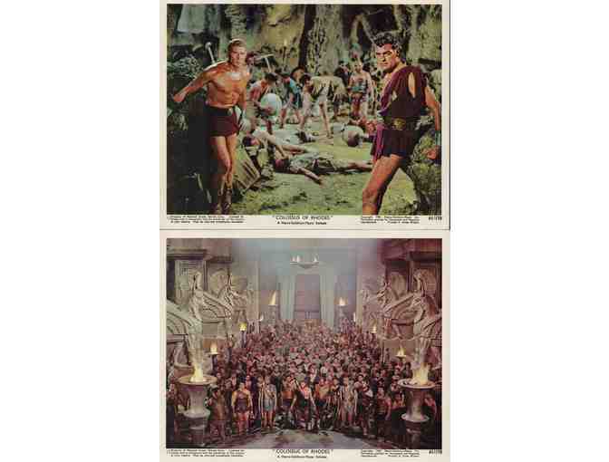 COLOSSUS OF RHODES, 1961, mini lobby cards, Rory Calhoun, Lea Massari