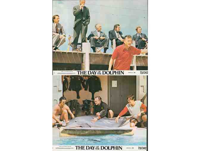 DAY OF THE DOLPHIN, 1973, mini lobby cards, George C. Scott, Paul Sorvino