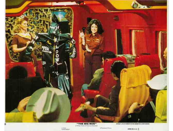 BIG BUS, 1976, mini lobby cards, Stockard Channing, Larry Hagman