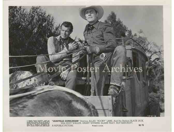 LEADVILLE GUNSLINGER, 1952, movie still set Allan Rocky Lane, Eddy Waller.